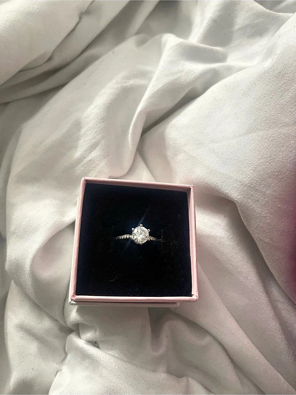 Pandora Clear Sparkling Crown Solitaire Ring Sterling Silver